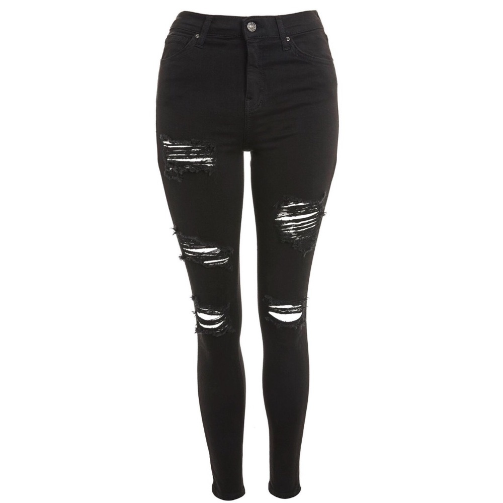 Topshop Jamie Moto Ripped Skinny Jeans